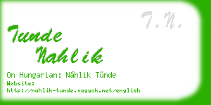 tunde nahlik business card